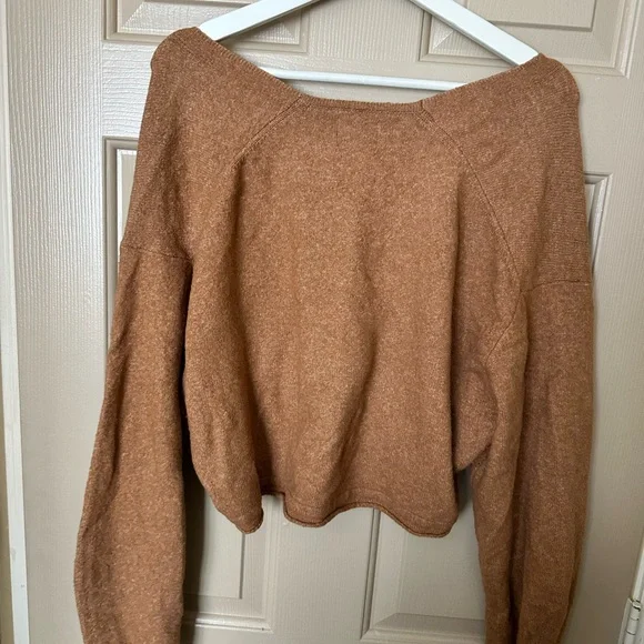 BDG Women's Brown V-Neck Sweater - Picture 4 of 4